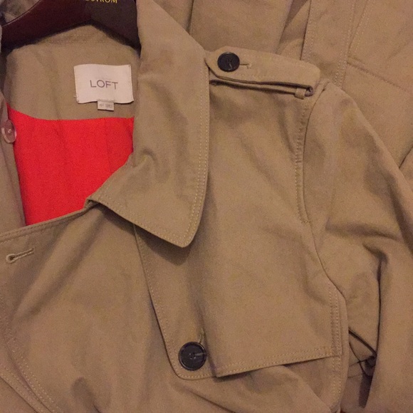 Long classic khaki trench coat orange inner liner - Picture 8 of 8